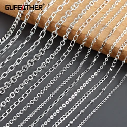 GUFEATHER,3m/lot,C64,jewelry accessories,rhodium plated,copper chain,pass REACH,nickel free,diy chain necklace,jewelry making