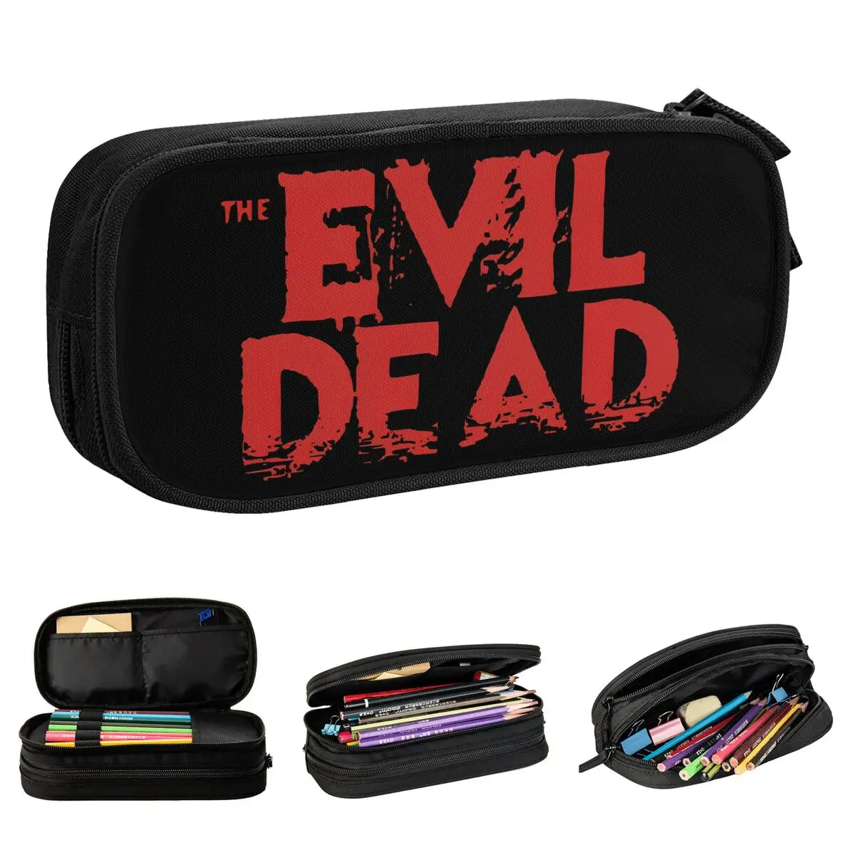 The Evil Dead Movie Red Film Pencil Cases Fun Pen Bags Kids Large Storage Students School Gifts Pencil Box