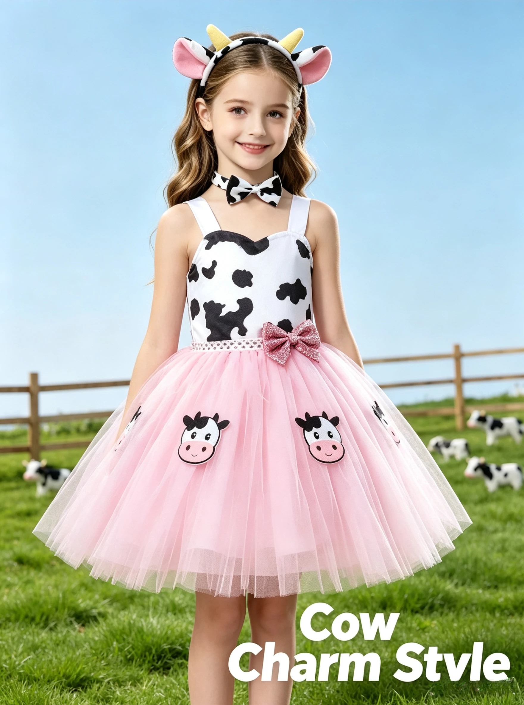 cartoon-cute-little-cow-printed-style-multi-layer-princess-tutu-dress-kids-animal-themed-halloween-party-stage-performance-wear