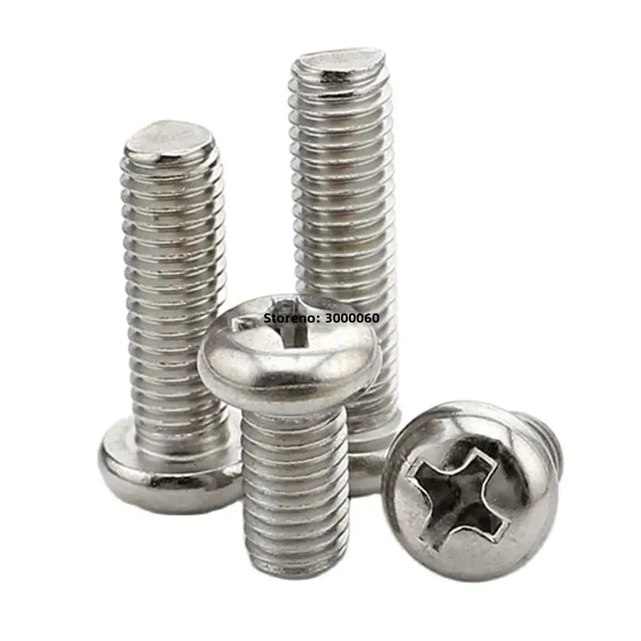 M4 Stainless Steel 304 316 Cross Recessed Pan Countersunk Head Long Screw for Switch Socket Panel Installation