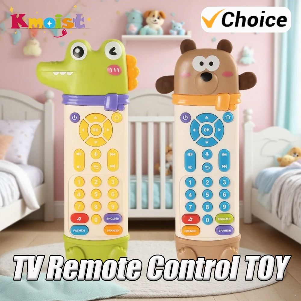 Intelligent Educational Toys Child TV Remote Control Baby Mobile Phones Crocodile Teeth Grinding Toy Kids Birthday Gifts