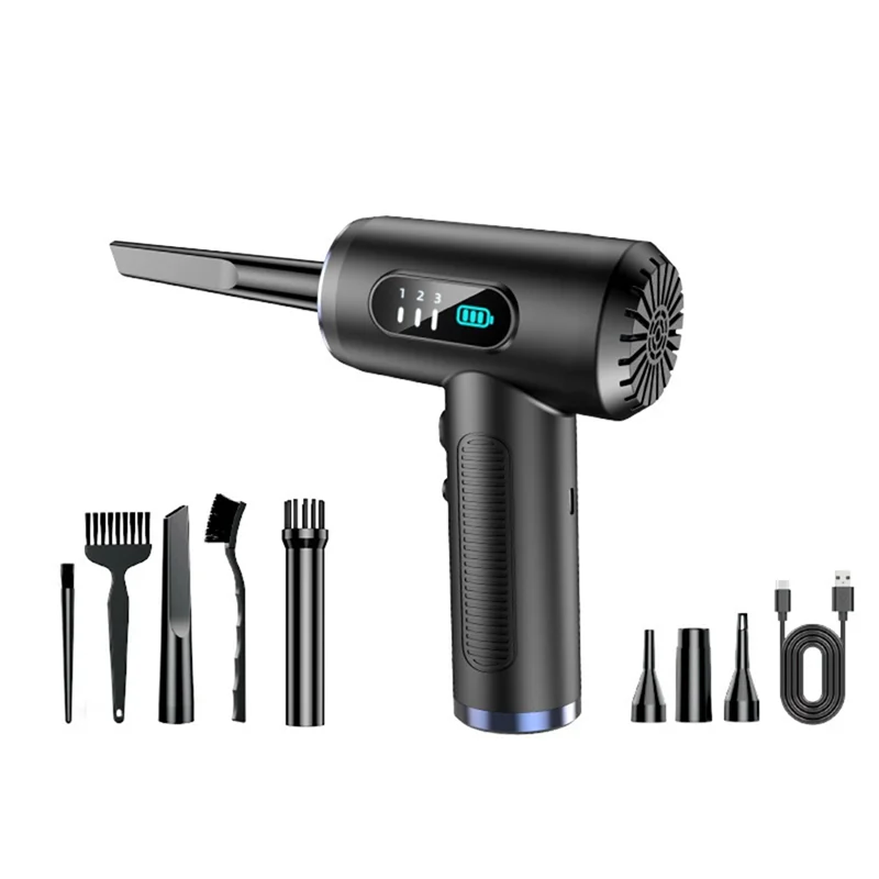 مكنسة كهربائية ABBK-Air Duster 50000 دورة في الدقيقة 3 تروس منظف محمول لاسلكي للكمبيوتر المنزلي للسيارة، نفخ الغبار سهل التركيب