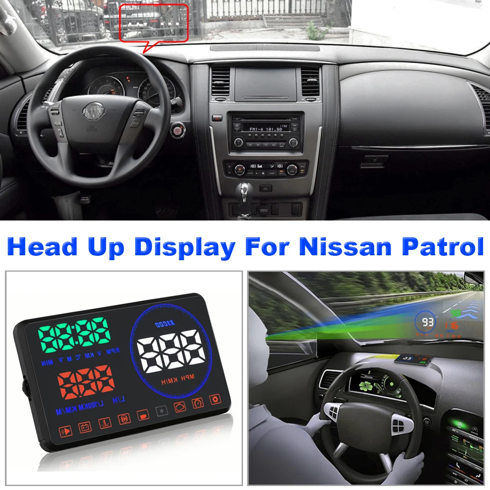 

Head Up Display HUD For Nissan Armada/Patrol Y62 2010-2020 Car Accessories Auto Electronic Overspeed Warning System Plug & Play