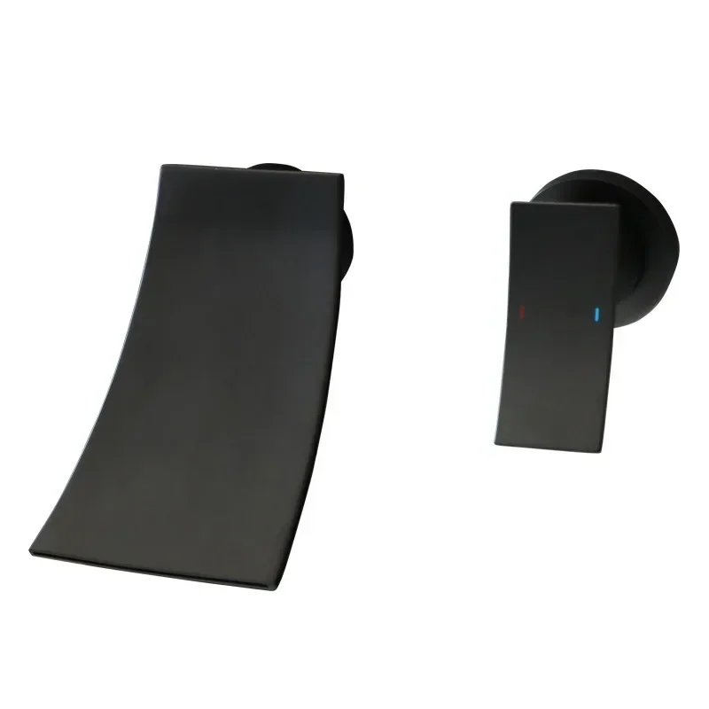 

Black waterfall into the wall faucet, concealed simple wash basin, washbasin on the table basin faucet MP1004