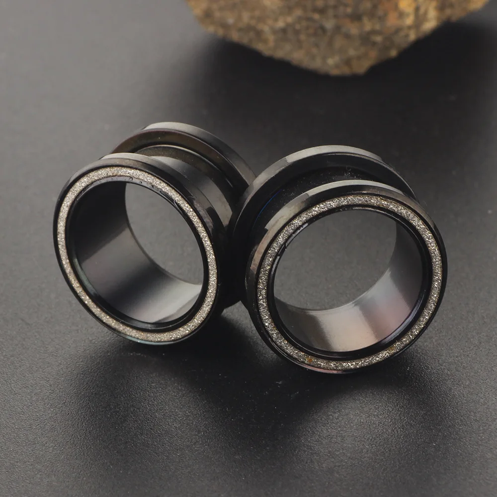 2PC Classic Stainless Steel Ear Expansion auges 6mm-16mm Female Male Ear Plugs Ear Expander Tunnels Piercing Jewelry