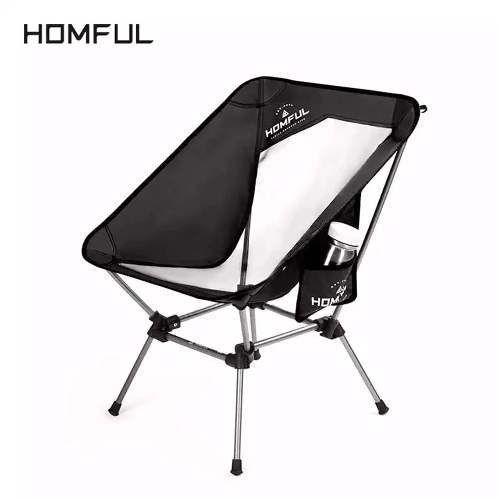 Homful New Design outdoor moon chair With 2 Side PocketsBackpack Camping Chair Beach Chairs