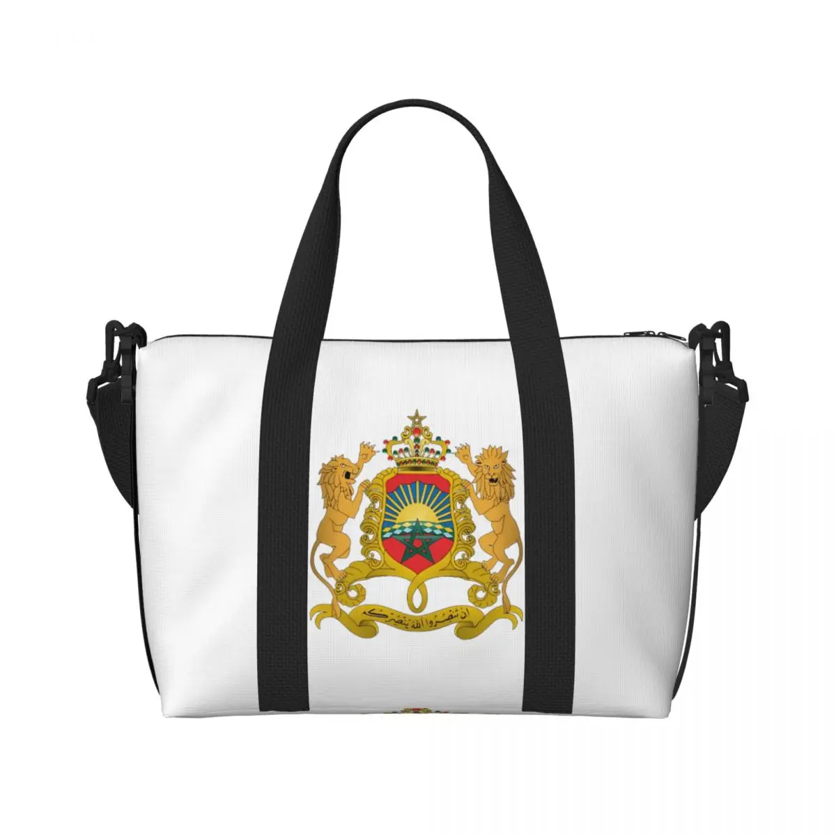 

Travel Bag Coat Of Arms Of Morocco Lion Gym Bag Weekend Sports Bags Large Capacity Yoga Handbag Fitness Bag For Male Female