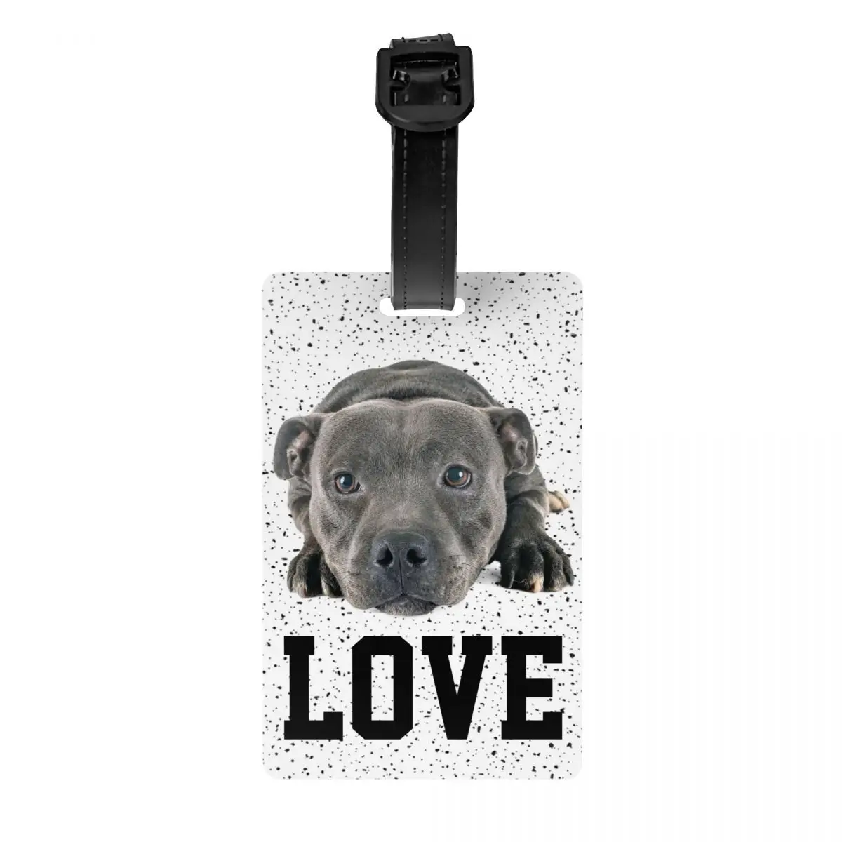 

Staffordshire Bull Terrier Luggage Tags for Suitcases Privacy Cover Name ID Card