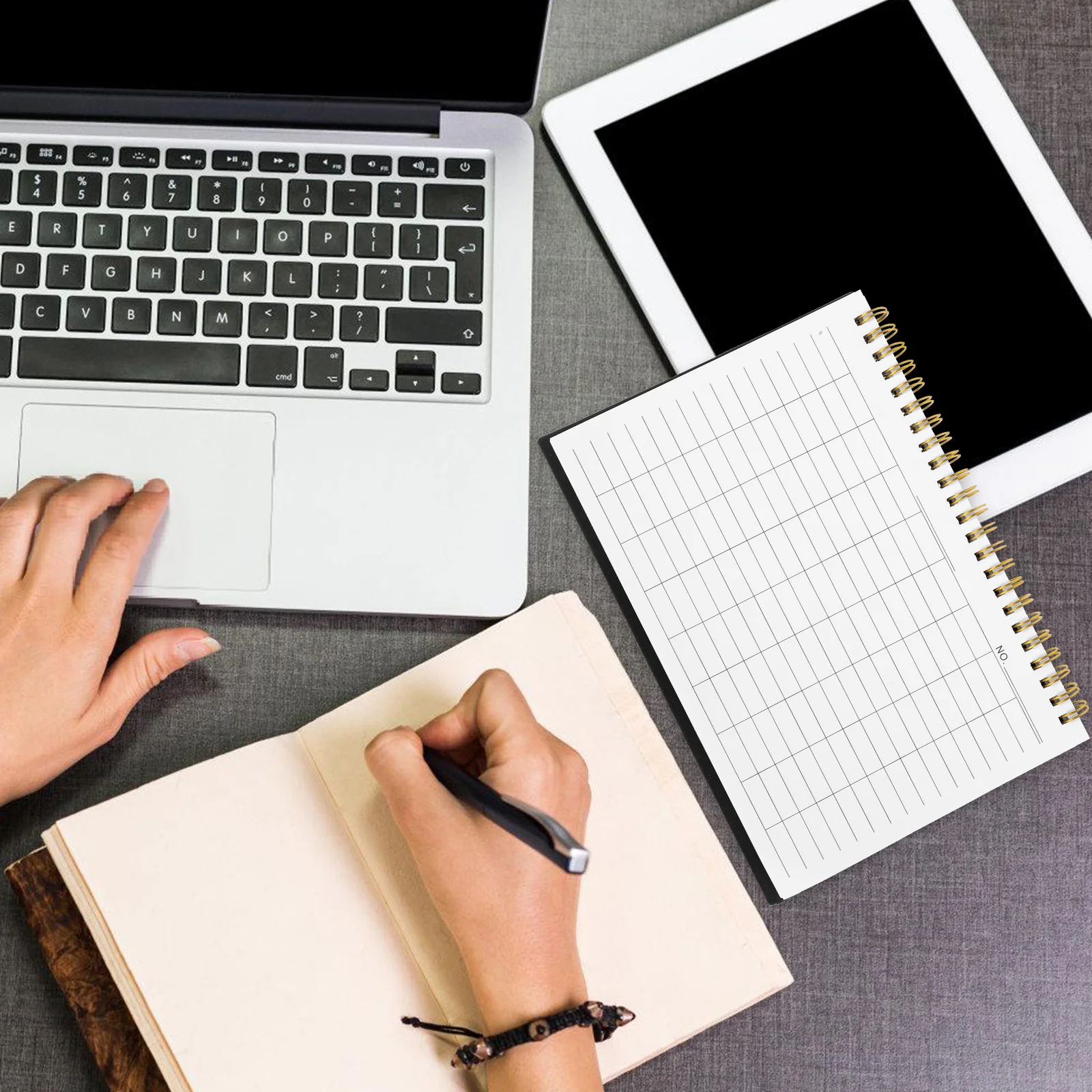 Inventory Log Book Blank Lined Pages PP Cover for Smooth Writing Stock Management Tracker Business Accounting Ledger Office