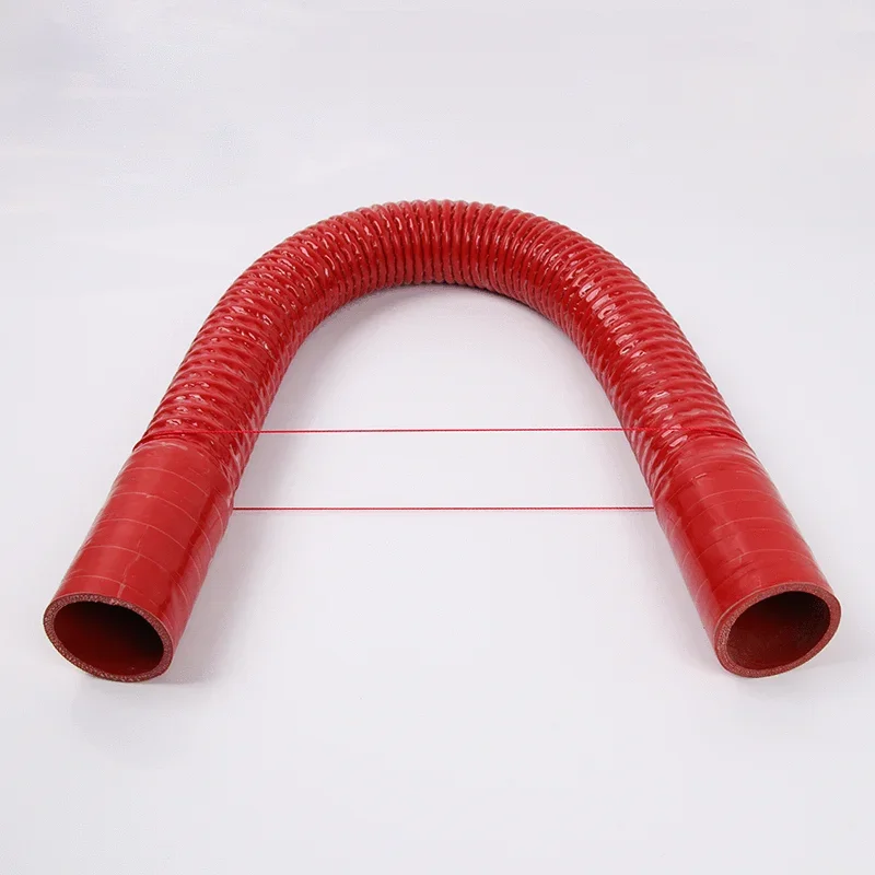 Red Universal 40~100mm Silicone Flexible Hose Water Radiator Tube for Air Intake High Pressure High Temperature Rubber Joiner