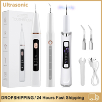 3 Types Ultrasonic Tooth Cleaner Oral Care Electric Dental Scaler Calculus Plaque Tartar Removal Teeth Cleaning Tool LED Light