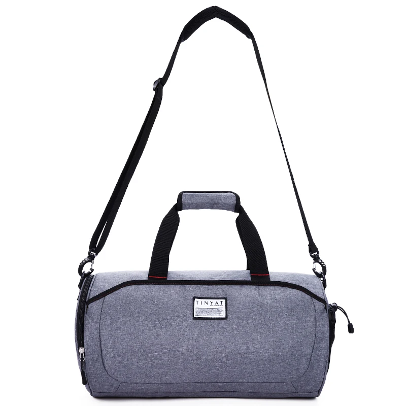 TINYAT Tas Bahu Multi Warna Pria Tas Olahraga Poliester Dengan Kompartemen Sepatu Independen untuk Aktivitas Luar Ruangan.