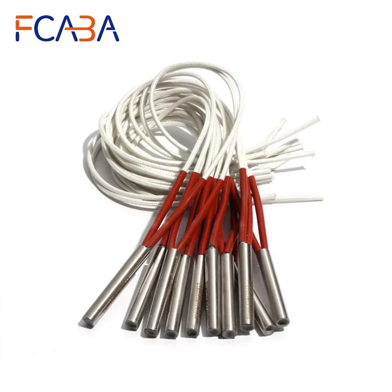 5PCS 10mm Durchmesser 25 ~ 35mm Länge 304SUS Einzigen Kopf Dual Patrone Heizung 110/220/380V 70/80/90/100W Heizelement für Wasser