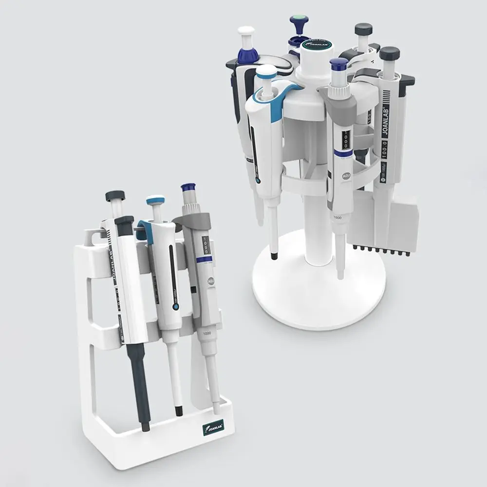 3/6/9 موقف مختبر ماصة الرف 360 درجة دوران العالمي شبه منحرف ماصة الواقف المضادة للانزلاق الأبيض