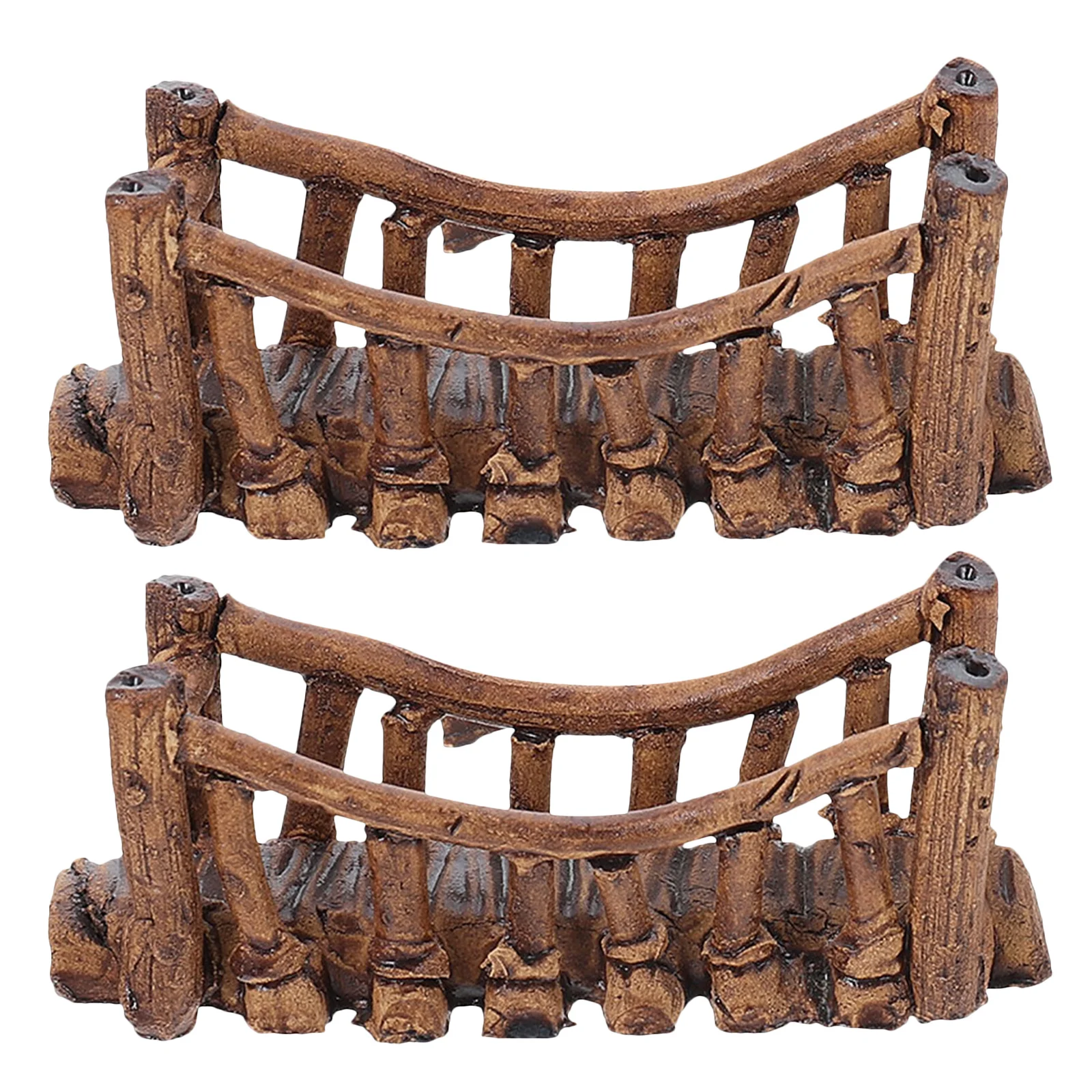 

2PCS Aquarium Bridge Ornament Miniature Garden Ceramics Decor for Fish Tank Terrarium and Fairy Garden Landscape Accessories