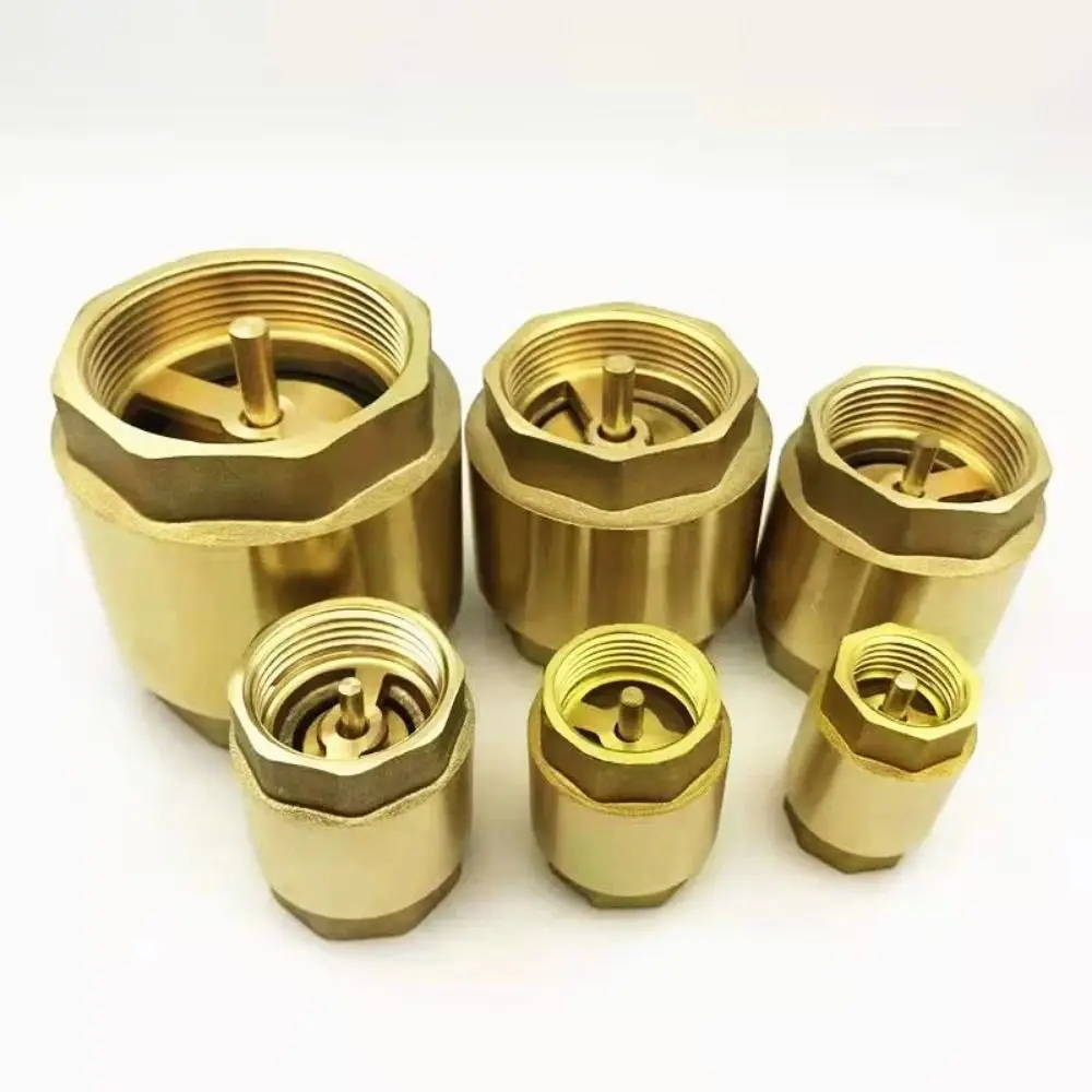 Durable NPT Brass Check Valve Female Thread One-Way Valve for Water Control Anti Irrigation Aquarium System Backflow Valve