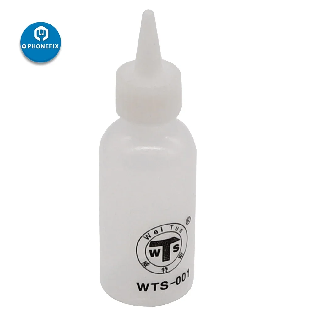 50Ml เข็มเคล็ดลับ Applicator ขวดฟลักซ์ของเหลวแอลกอฮอล์น้ำมันพลาสติกบัดกรีทำความสะอาด DIY ซ่อมมือ Dropper ขวด