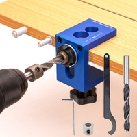 Y6GD 3 In 1 Pocket Hole Jig For Straight Holes,8/10/15mm Pocket Hole Dowel Drilling Template Set Drill Guide