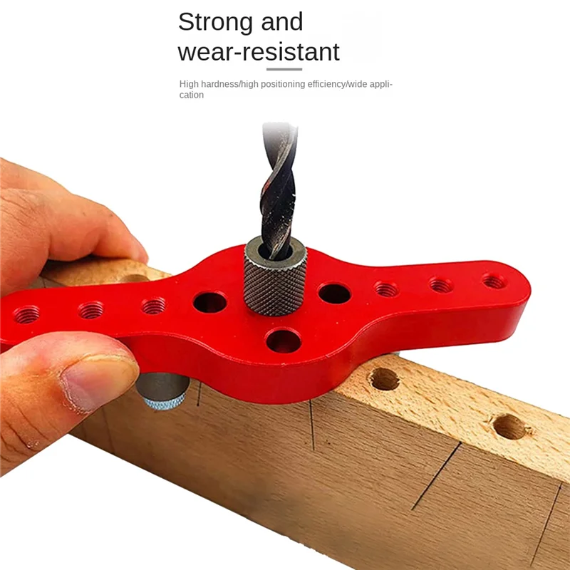 

A20F-Vertical Pocket Hole Jig Drilling Locator Hole Puncher Woodworking 6/8/10Mm Wood Dowelling Centering Drill Guide Kit