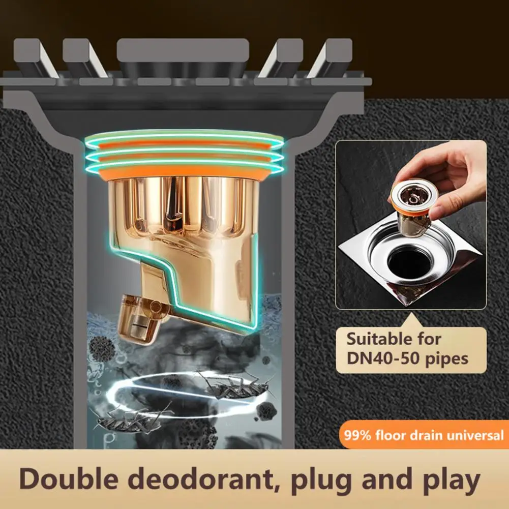 Practical Sewer Deodorant Core ABS Sewer Drain Core Hair Stopper Easy Cleaning Sewer Drain Deodorant Core Anti-smell