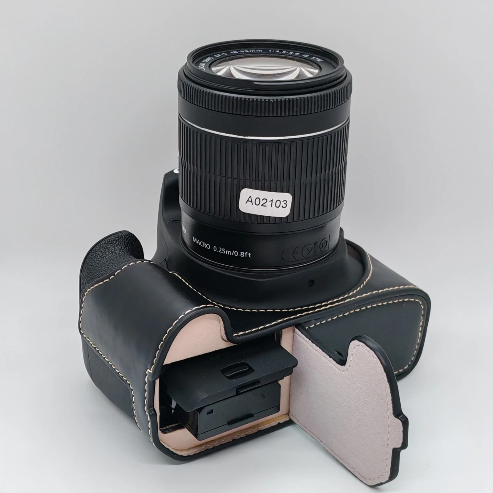 حافظة جلدية نصف حافظة لكاميرا Canon Eos 1300D 1500D 550D 500D Rebel T6 T7 T1i T2i #5