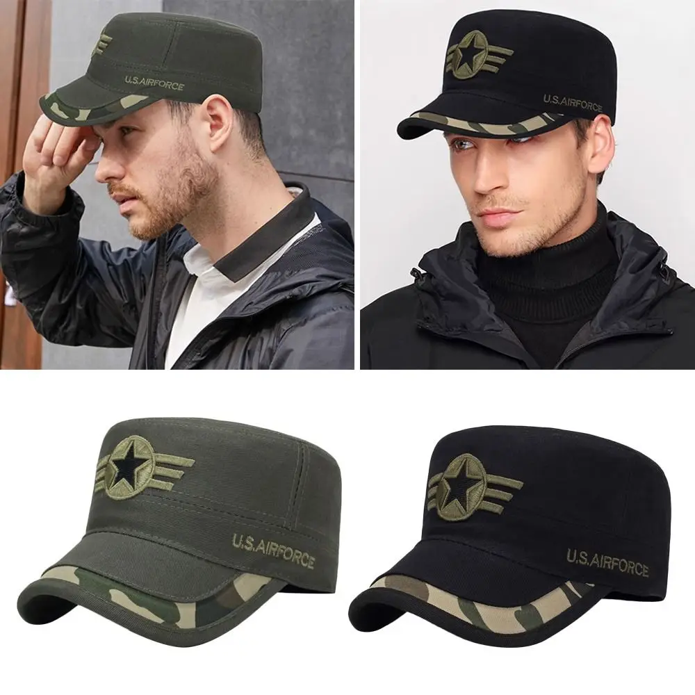 Men Cotton Hat Breathable Casual Baseball Cap Adjustable Cadet Hat