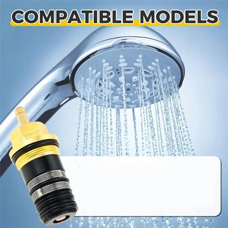 3/4 Inch Thermostatic Shower Cartridge Replacement Core for Multi-Hole Tub Filler Repair