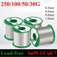 Lead-free Solder Wire Sn99.3/Cu0.7 High Purity Soldering Wire Roll for Electronic Repair Environmental Protection tin Wire Flux