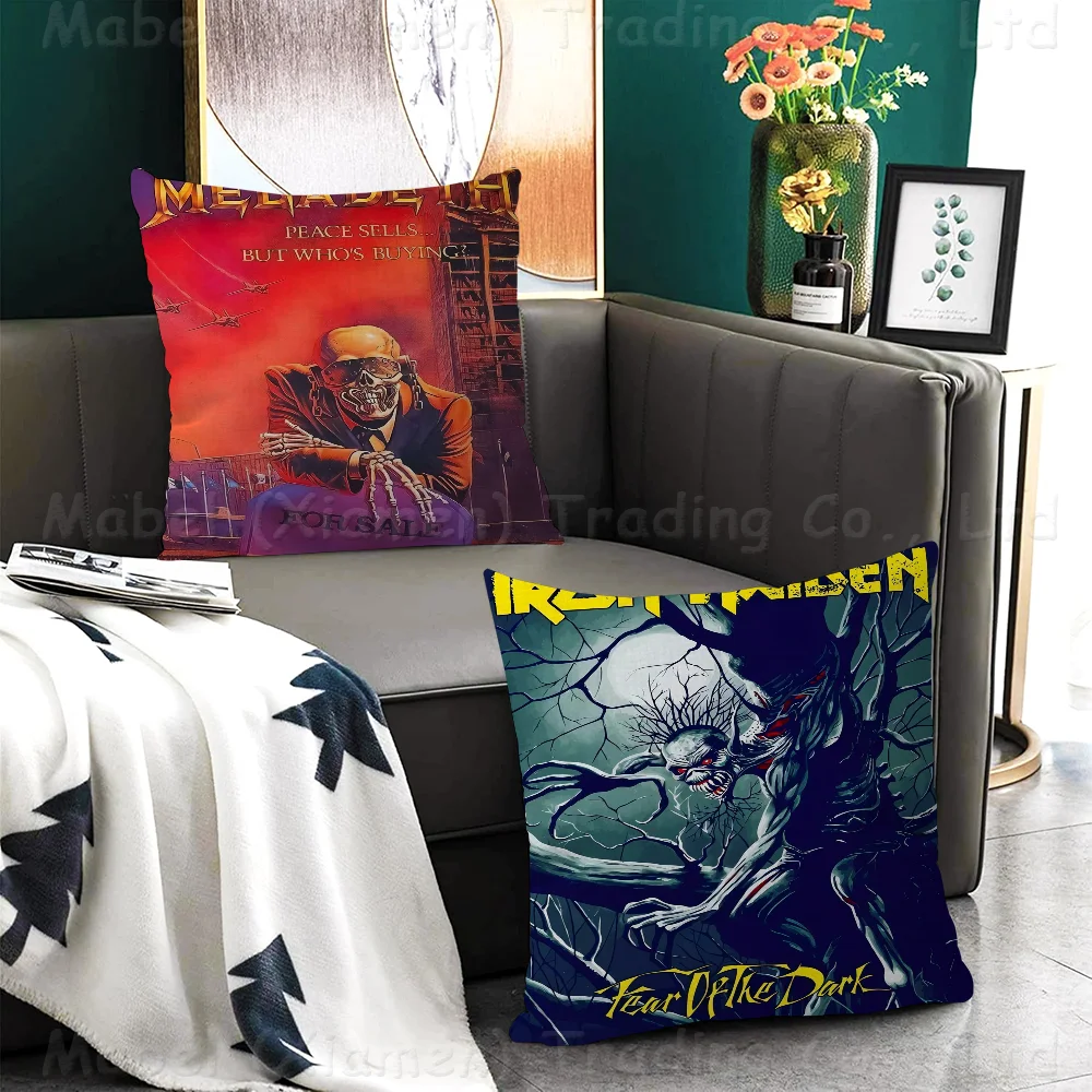 Band I-Iron M-Maiden Personalized Pillow Cover Kids Bedroom Wild Party Decor Pillowcase kid Birthday shower Gift