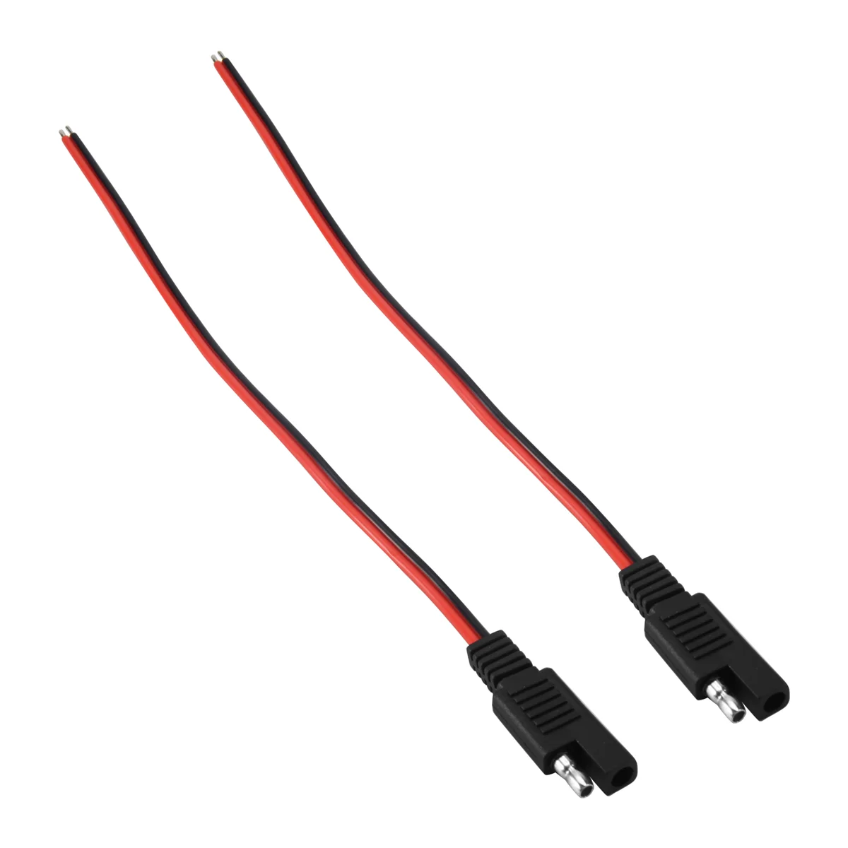 2 Pcs 18AWG SAE Extension Cable 2-Pin SAE Quick Connector Disconnect Plug 10A Solar Battery Panel SAE Plug Wire 1Ft/30cm