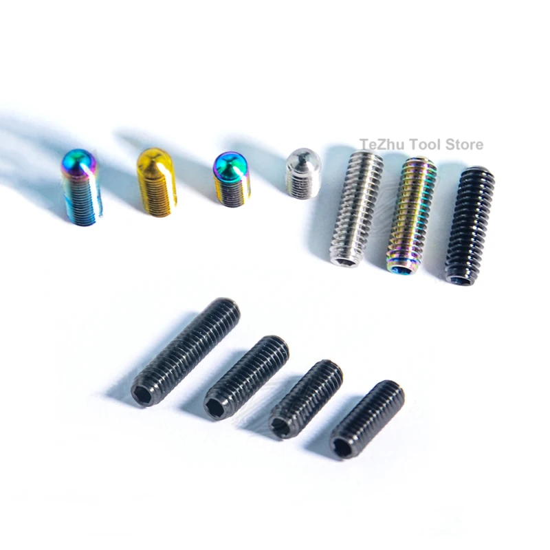 Titanium Alloy Screw M4 x 8 10 12 13.5 15 16 18 20 23mm Headless Machine, Top Wire, Bicycle Transmission, H/L Adjustment Screw - Image 6