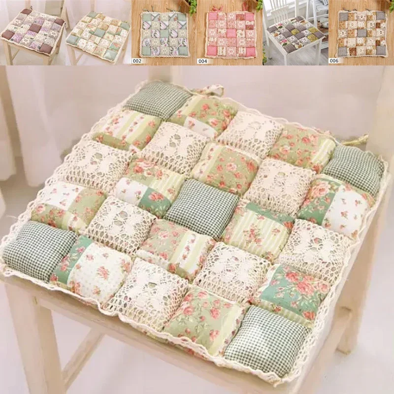 

1PC Flower Style Square Cotton Seat Cushion Sofa Car Mat Home Kitchen Chair Sit Pad Mat Pillows Home Decor 40x40cm