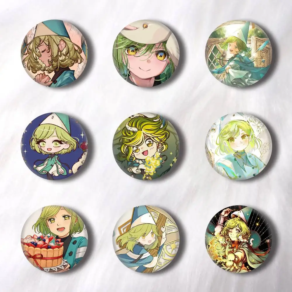 Anime Coco  Pins Badges Round Laser Badge Brooch Clothes Backpack Accessories