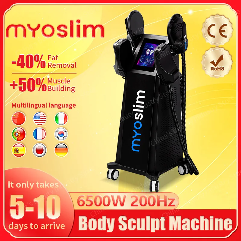 MYOSlim 6500W RF EMS Body Sculpting Machine - Hi-emt Technology - Professional Fat Burning & Muscle Toning Equipment