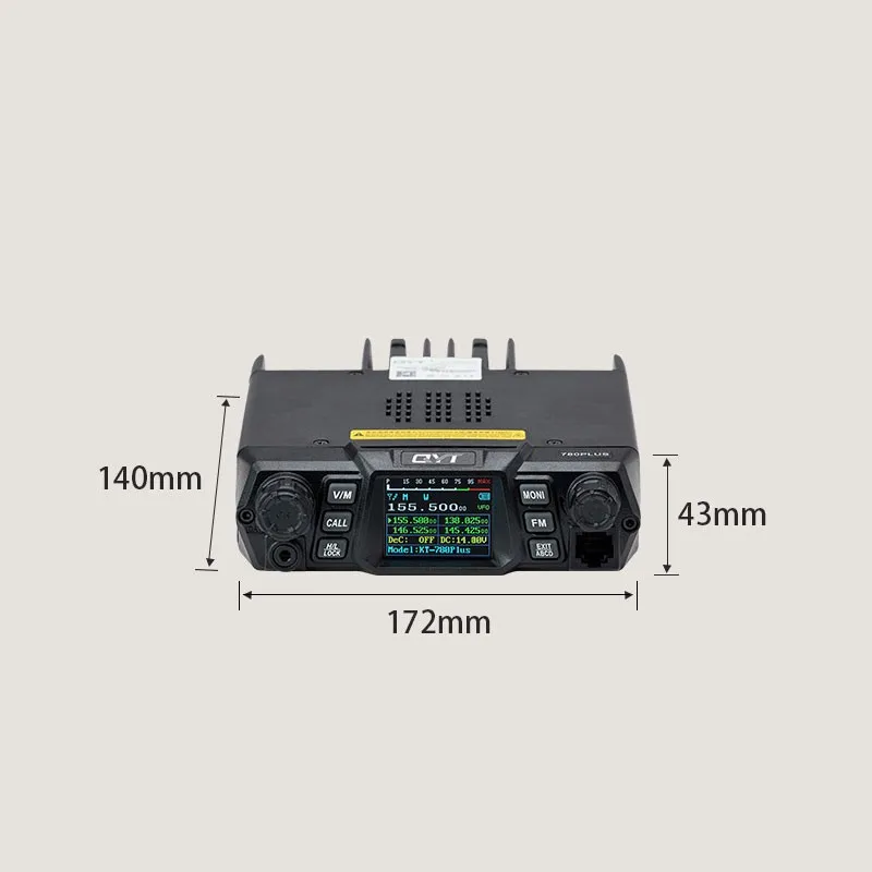 QYT-780 Plus 70W 고출력 워키 토키 U-밴드 400-480MHz 100W V-밴드 136-174MHz 차량 라디오 트랜시버 50KM 장거리