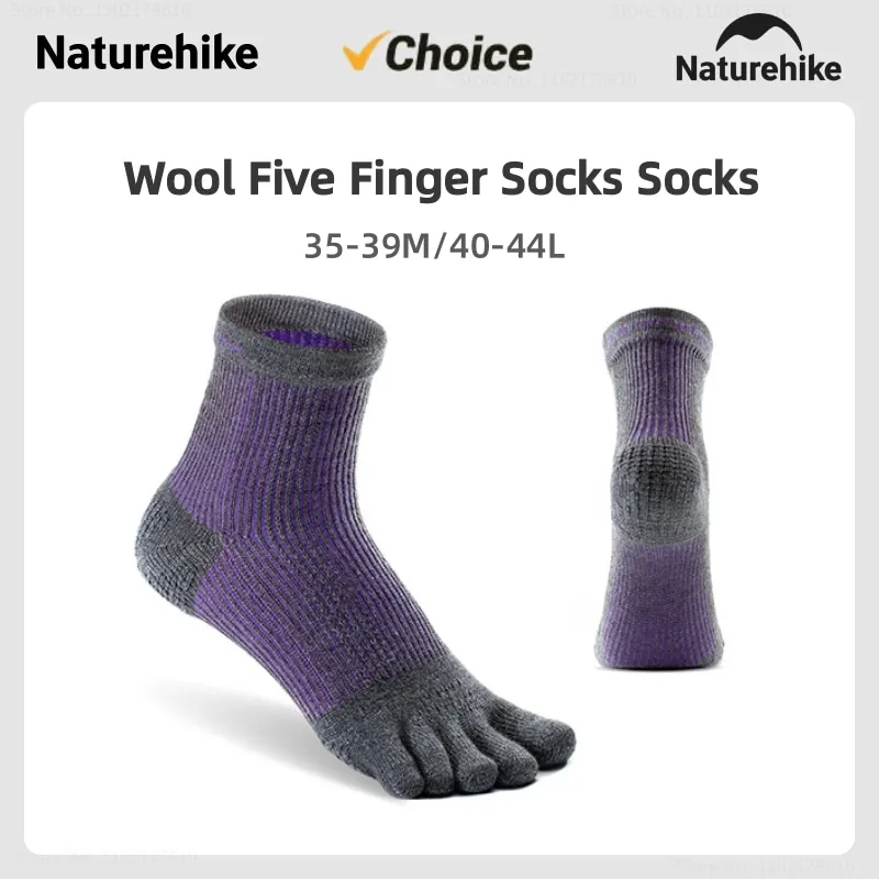 

Naturehike Five Finger Wool Sports Socks Comfortable Breathable Outdoor Sports Thickening Warm Long Socks Camping Hiking Running