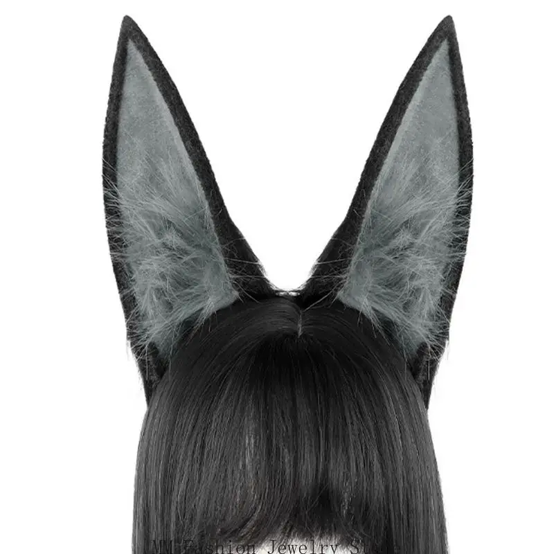 D0UB Hedendaagse Dierenoren Hoofddeksel Zachte Haarband Mode Haarornament Voor Rollenspel Kerst Festival Gelegenheid