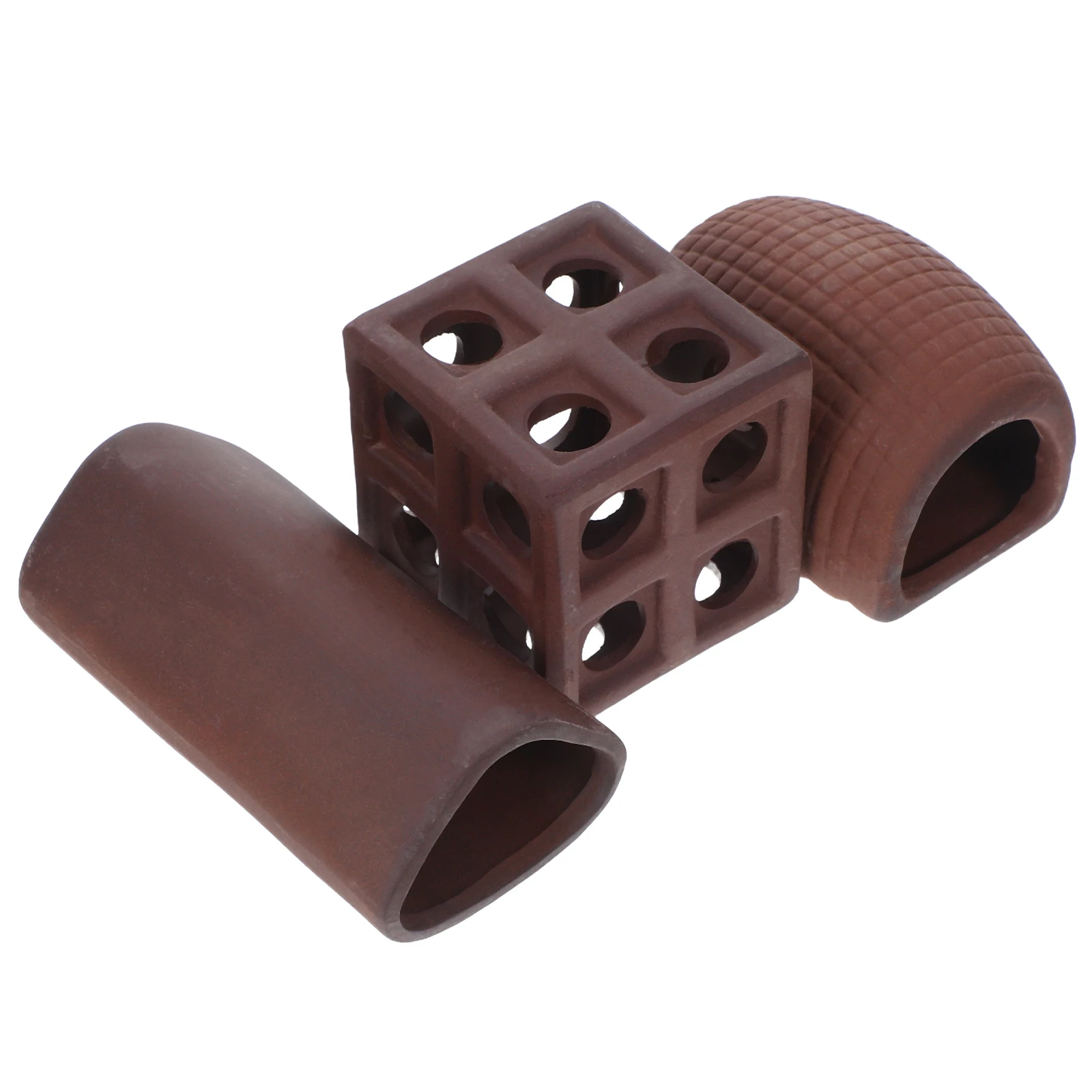 

3Pcs Aquarium Ceramic Fish Shrimp Hiding House Betta Tank Accessories Breeding Cave Decoration Ornaments Betta Fish Hideout