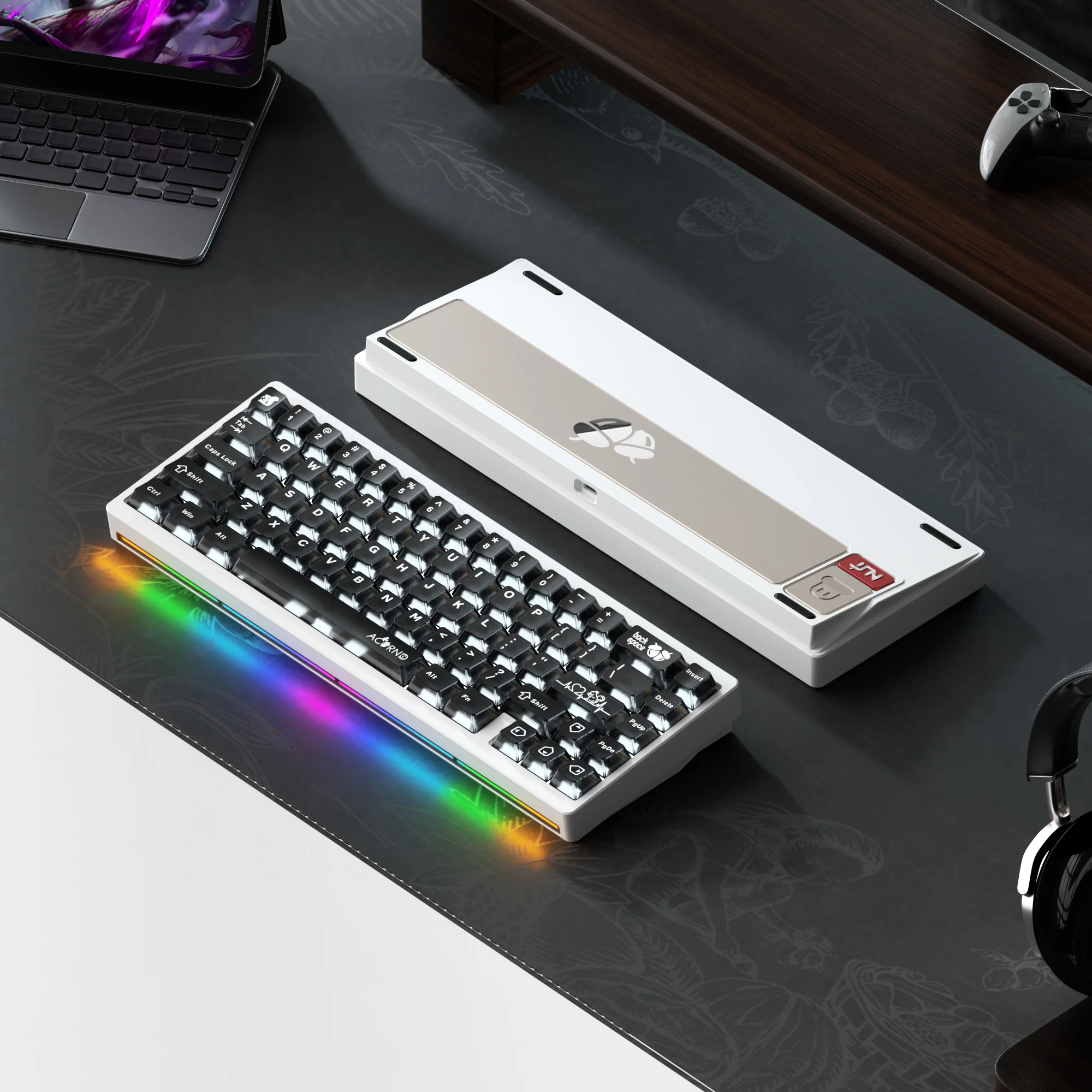 希少 Lucky65 V2（寒霧白）　GRAPHT キーキャップ他 Lucky65 V3 Lucky65 V2 NUT65 Sugar65 Weikav Mechanical Keyboard