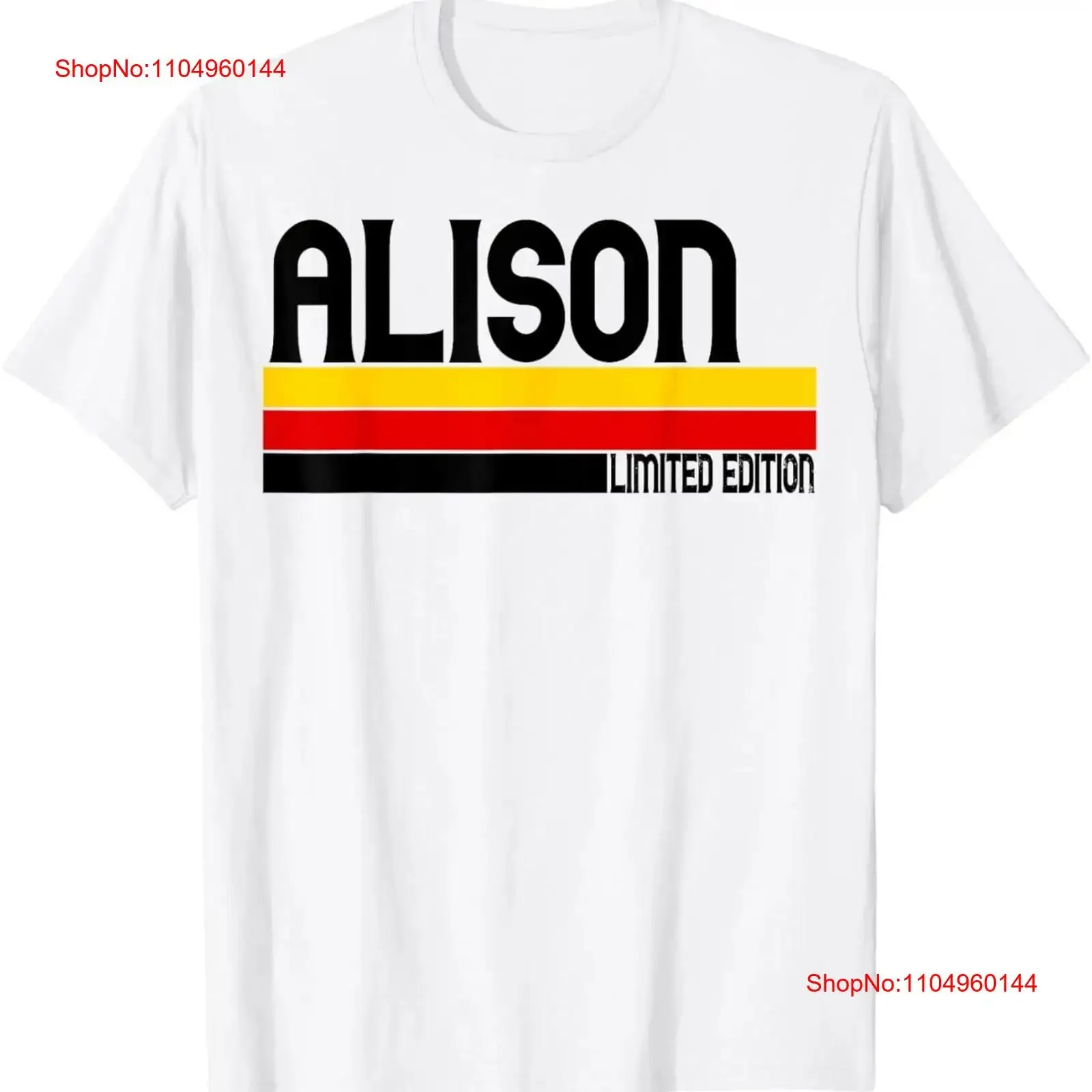 أليسون اسم شخصية لطيف فكرة خمر المرأة تي شيرت خمر غسلها قليلا مصمم الملابس تنفس