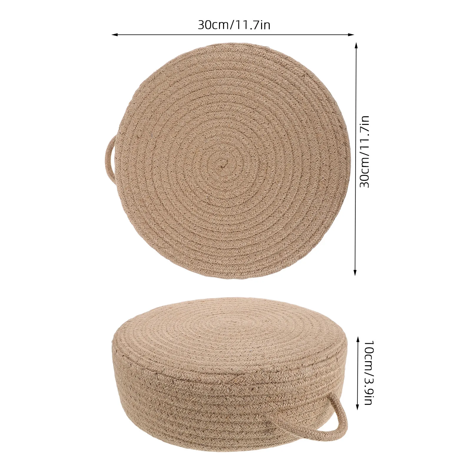 Tatami Floor Pillow Sitting Cushion 11.8x4 Inch Japanese Style Natural Jute Meditation Cushion Prayer Mat for Tea Ceremony