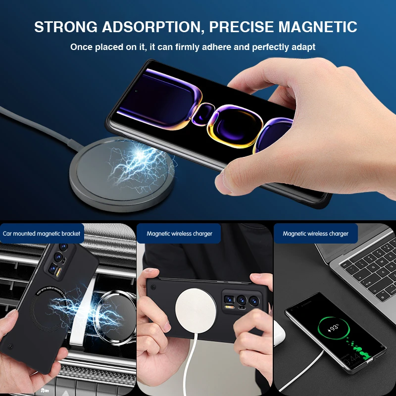 Camera Protection Tough Case for Xiaomi Poco F5 Pro F5Pro 5G Magnetic Wireless Charging Frameless Thin PC Hard Simple Back Cover view 6