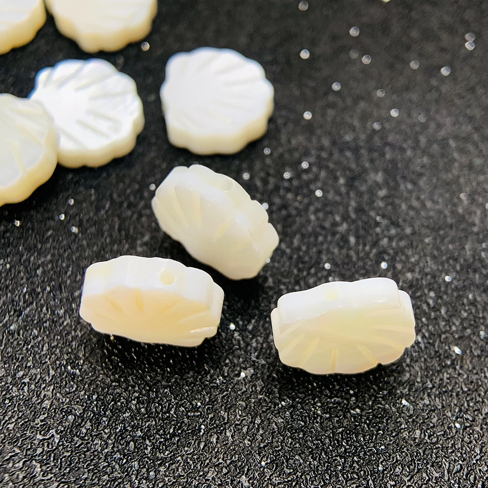 5PCS Natural White Shell Beads Charms Mother of Pearl Spacer Loose Bead for Jewelry Making DIY Bracelet Necklace Accessories