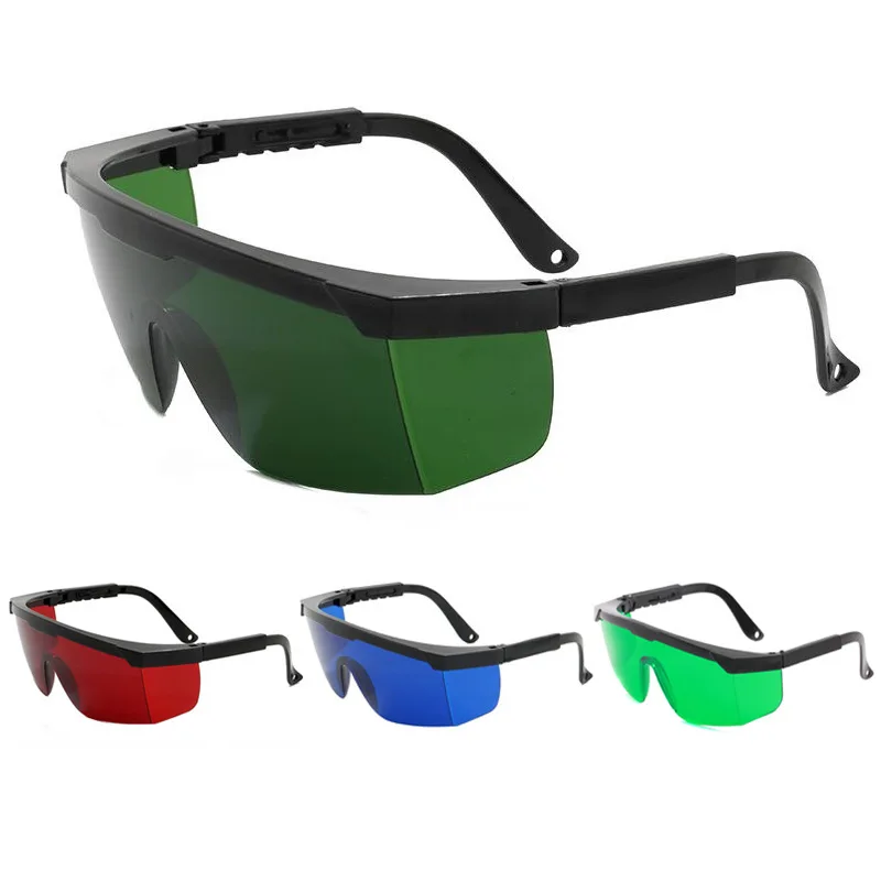 Dark Green OD4 + Laser Safety Goggles Glasses Protective Eyewear 200-540nm/532nm impact resistant laser goggles, telescopic legs