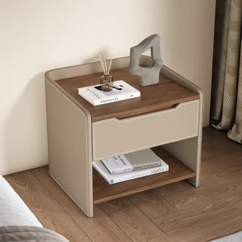 

Light Luxury Night Table Italian Trendy Simple Unique Nightstands Space Saving Display Modern Table De Chevet Bedroom Furniture