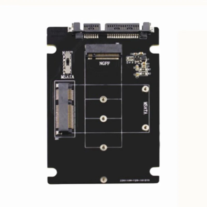 

Адаптер SSD 2 в 1 MSATA/M.2 NGFF на 2,5 дюйма SATA, адаптер, карта M.2 NGFF B-Key на SATA SSD, преобразователь, плата адаптера