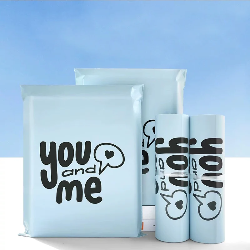 20 قطعة/السلع أكياس المغلف الشحن البلاستيك اكسبرس المغلف أكياس التخزين wathet اللون أكياس بريد ذاتية اللصق ختم حقيبة التخزين