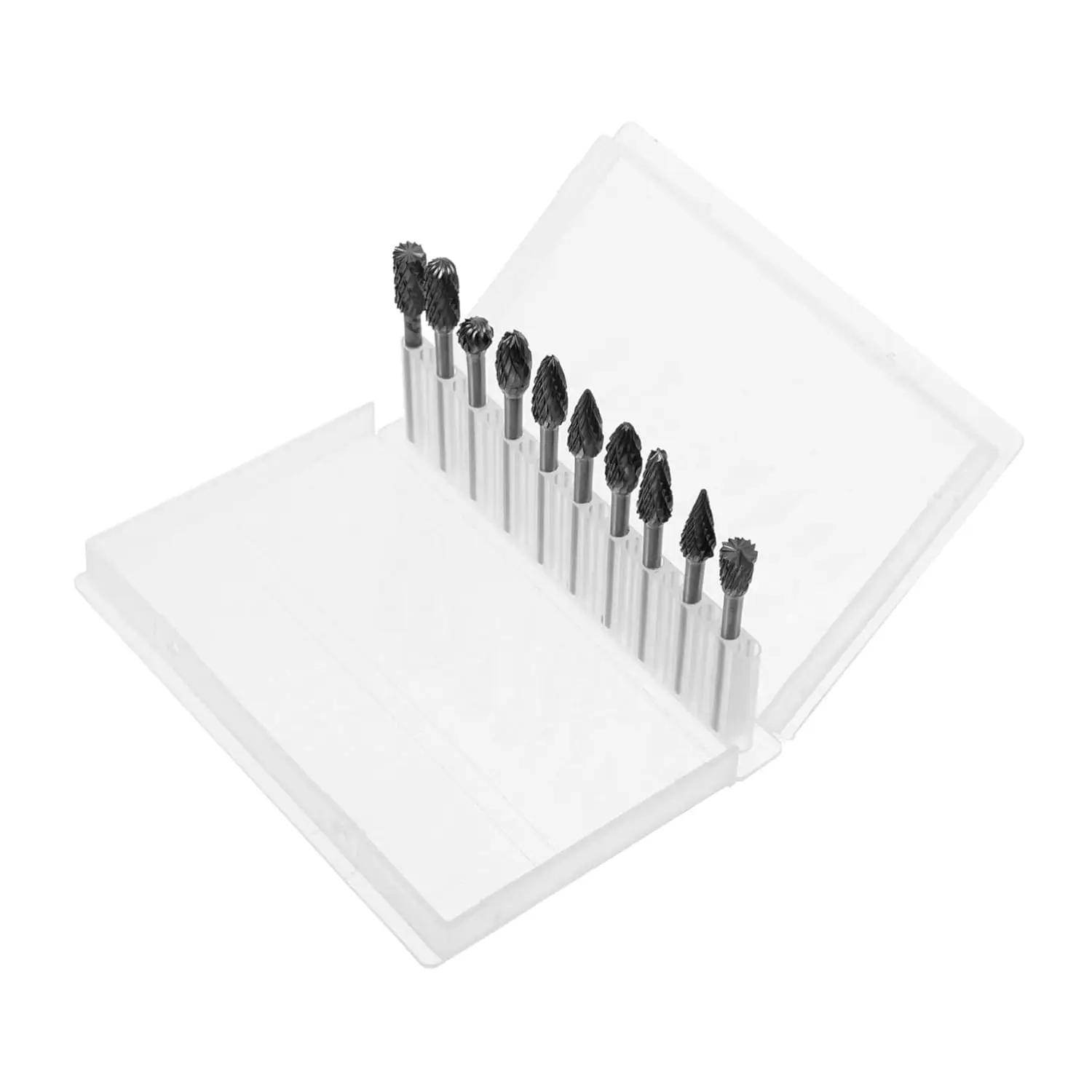 10 Stück 3mm Schaft Hartmetall-Fräser Diamantschneidwerkzeug Dremel-Werkzeuge Elektrische Schleif- und Drehwerkzeuge – Detail 6