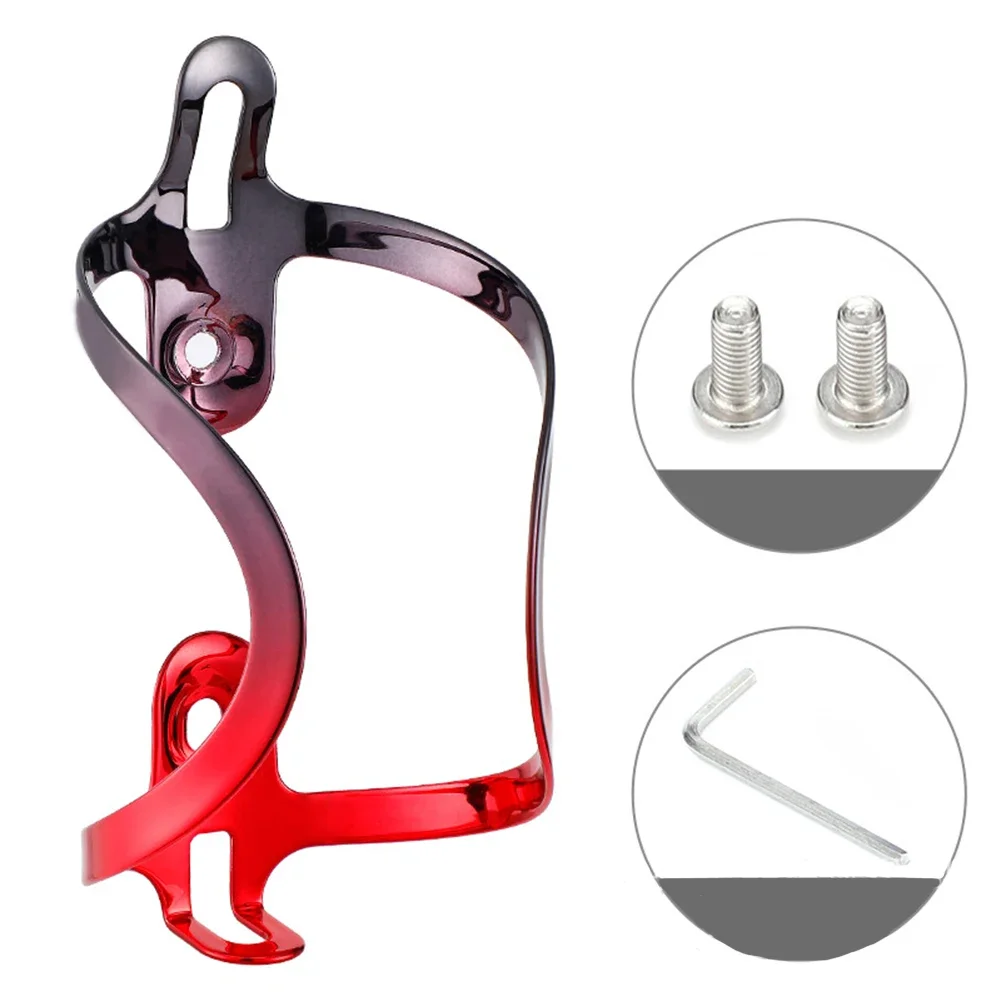 For Outdoor Cycling Aluminum Alloy Bottle Cage Bike Water Cage High Strength Lightweight Not Easy To Break Smooth Corners