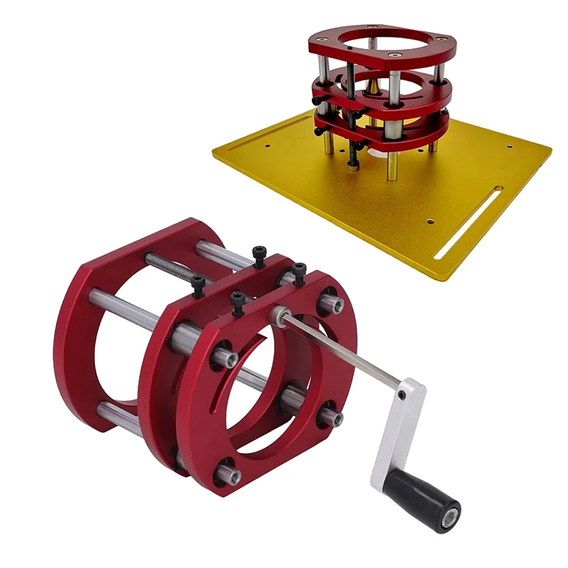 4-Jaw Clamping Router Lift Table System With Handle For 64Mm To 66Mm Machines